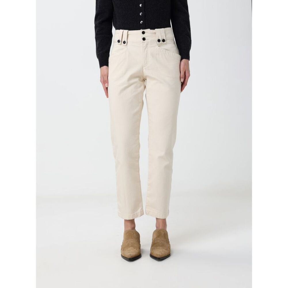 Isabel Marant Women Isabel Marant Birdy Mid-Rise Stretch-Cotton Skinny Trousers